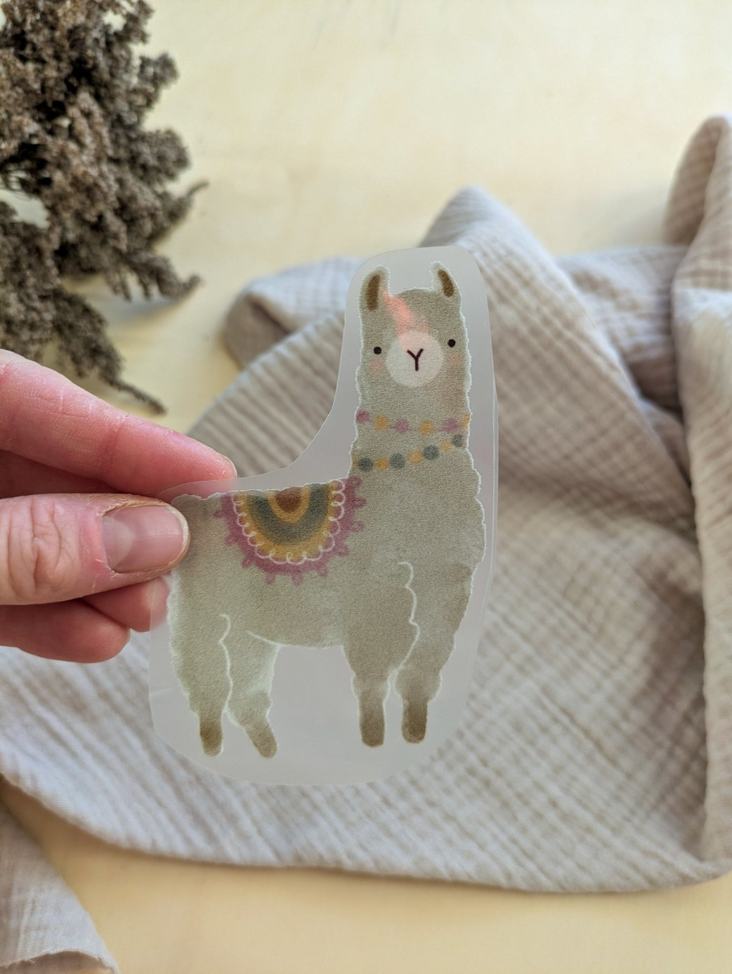 Bügelbild Lama - Loewenknopf