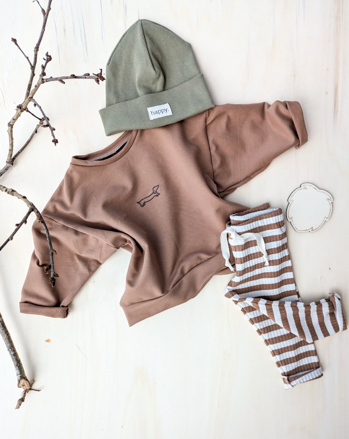 Hose gestreift - Loewenknopf