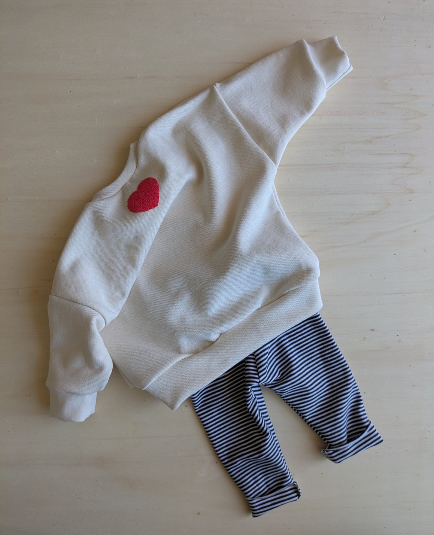 Leggins schwarze weiß gestreift - Loewenknopf