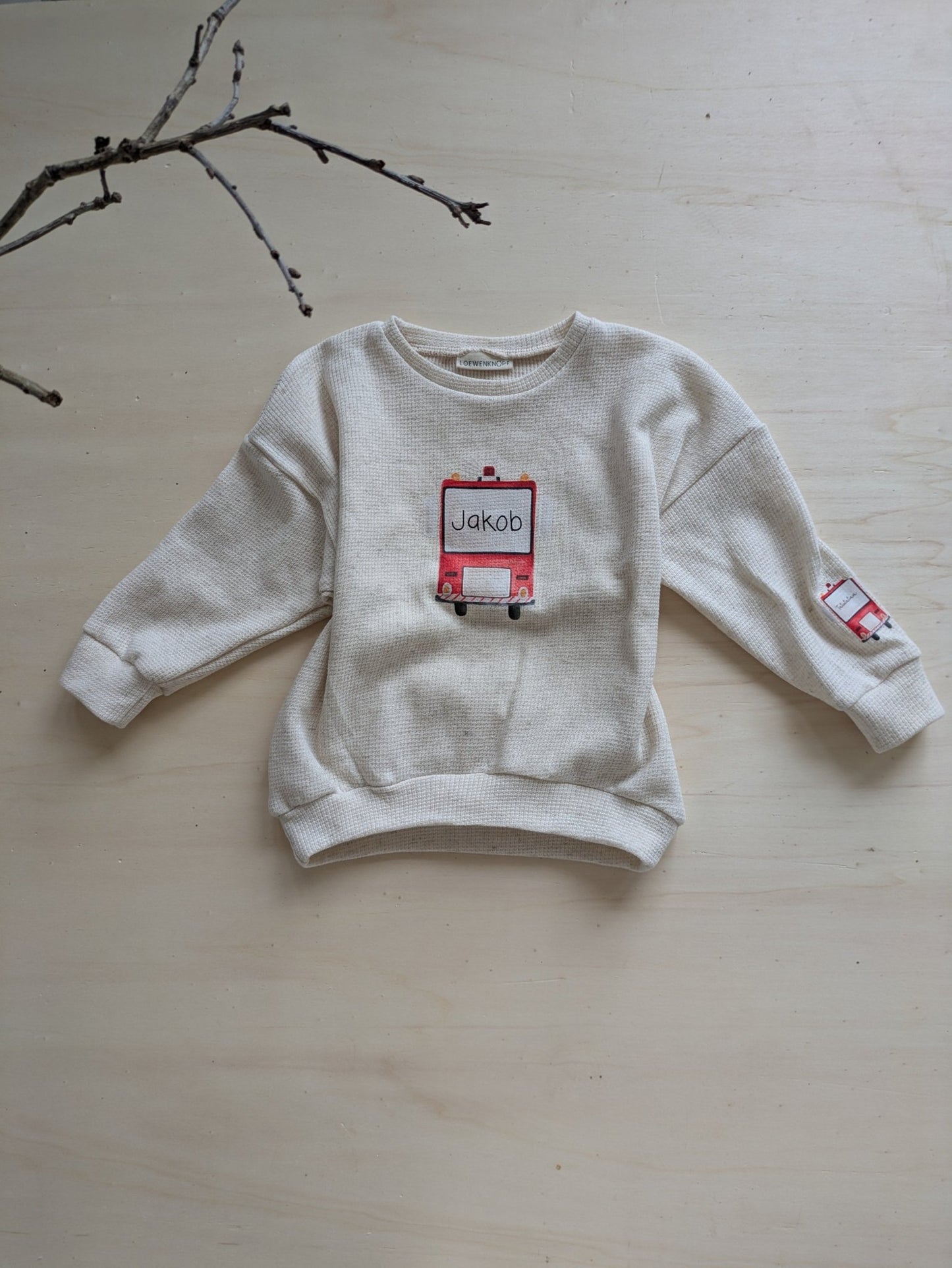 Oversized Sweater Feuerwehr - Loewenknopf