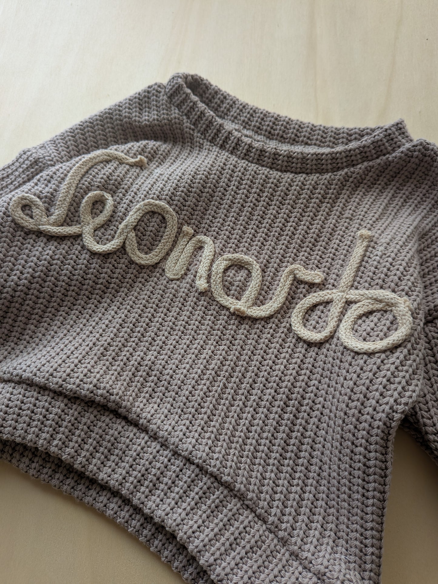 Strick Oversized Pullover mit Kordelzug | handgenäht | Individuell