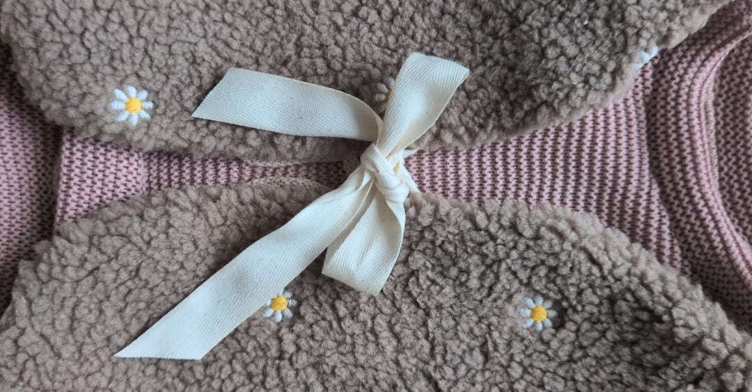 Teddy Weste - Ärmelos mit süßen Blumen | KIDS