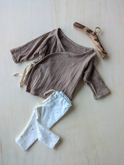 Wickelweste in taupe 