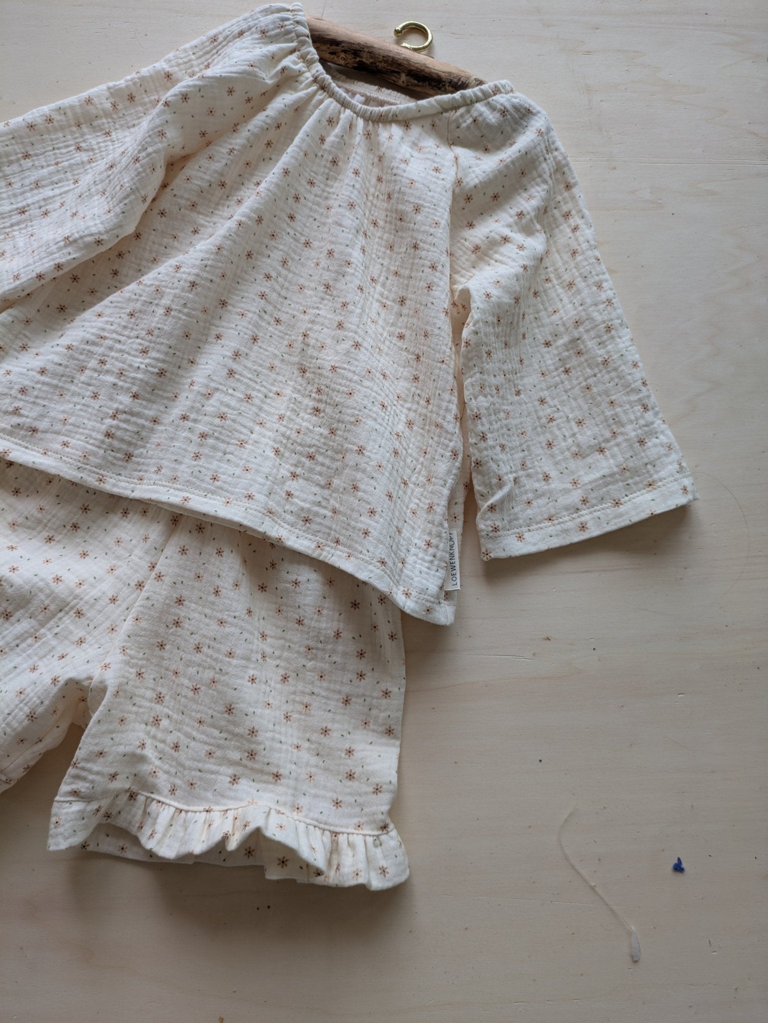 Musselin Bluse - Loewenknopf
