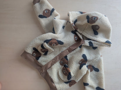 Teddyjacke Hund mit Druckknöpfen