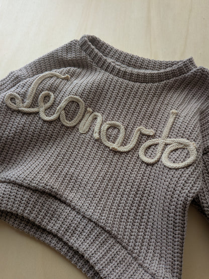 Strick Oversized Pullover mit Kordelzug | handgenäht | Individuell
