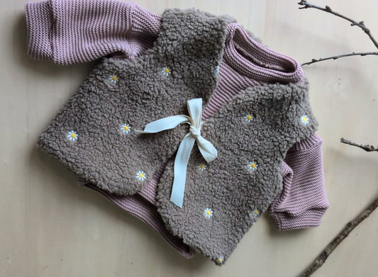 Teddy Weste - Ärmelos mit süßen Blumen | KIDS