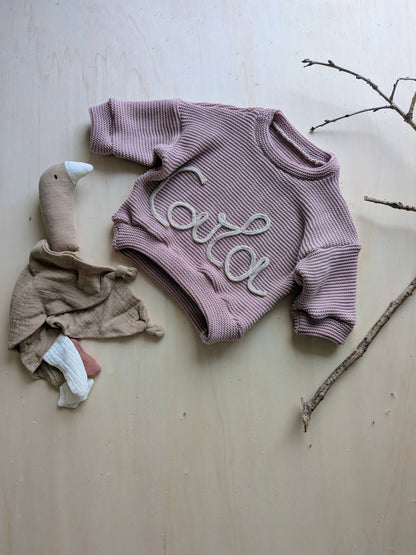 Strick Oversized Pullover mit Kordelzug | handgenäht | Individuell