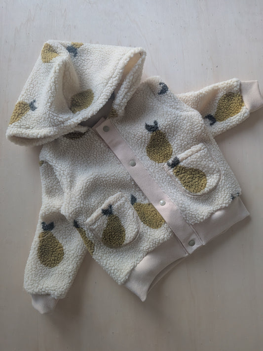 Teddyjacke Birne mit Druckknöpfen