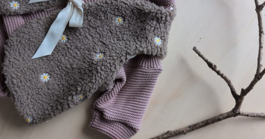 Teddy Weste - Ärmelos mit süßen Blumen | KIDS