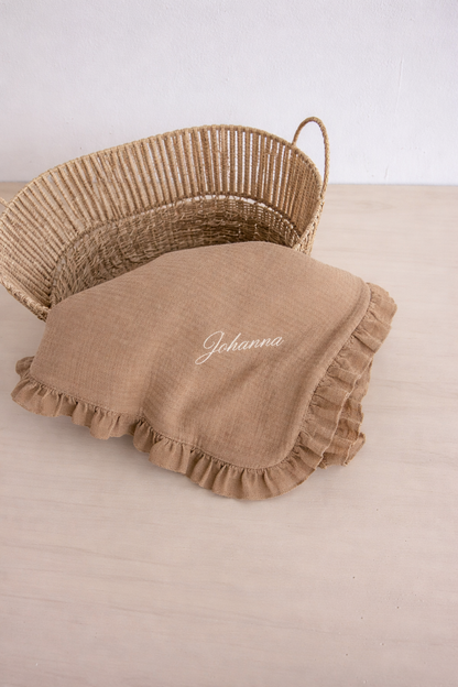 Musselin Decke mit Personalisierung I Geschenkidee zur Geburt