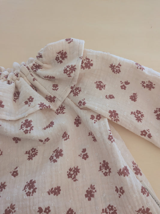 Blumige Musselinbluse für Kinder
