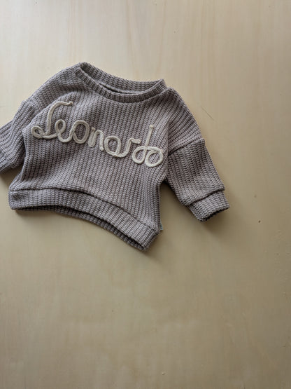 Strick Oversized Pullover mit Kordelzug | handgenäht | Individuell